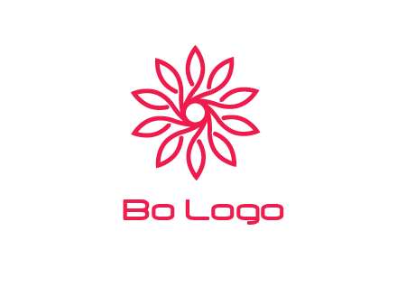 abstract daisy flower logo