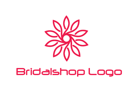 abstract daisy flower logo