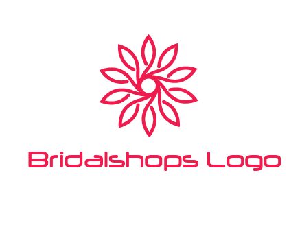 abstract daisy flower logo
