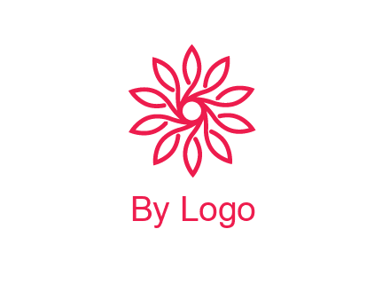 abstract daisy flower logo