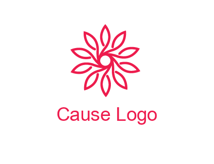 abstract daisy flower logo