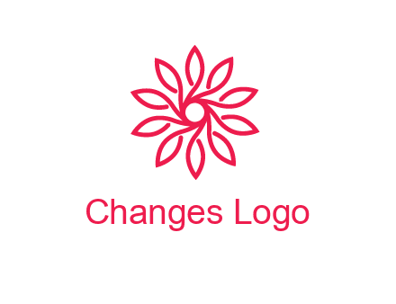 abstract daisy flower logo