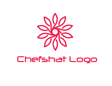 abstract daisy flower logo