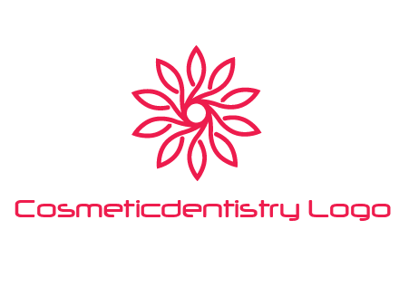 abstract daisy flower logo