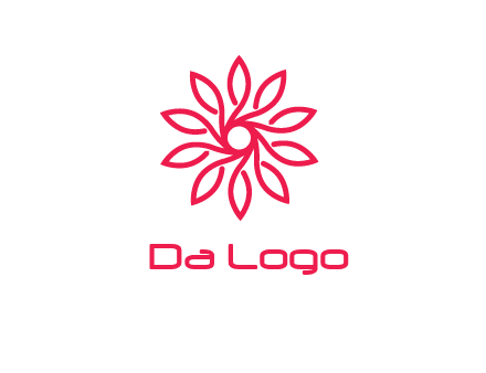 abstract daisy flower logo