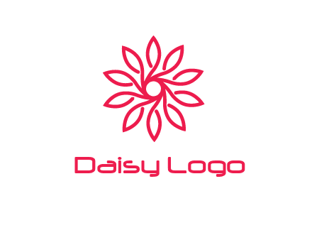 abstract daisy flower logo