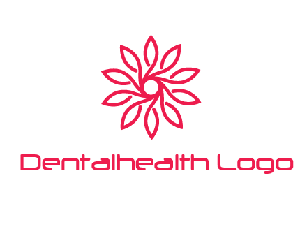 abstract daisy flower logo