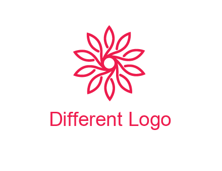 abstract daisy flower logo