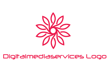 abstract daisy flower logo