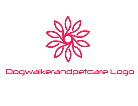 abstract daisy flower logo