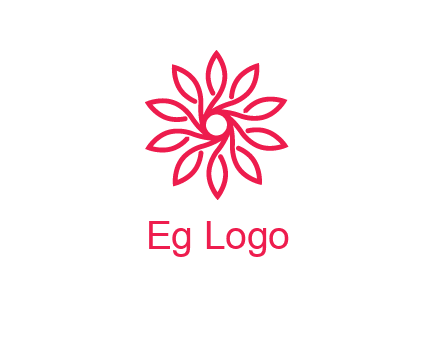 abstract daisy flower logo