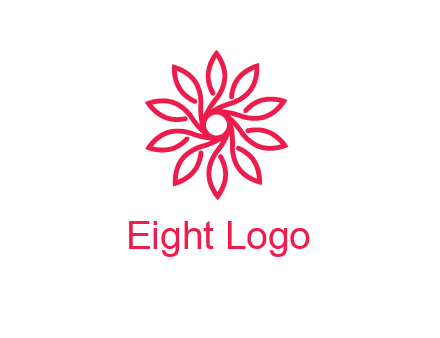 abstract daisy flower logo