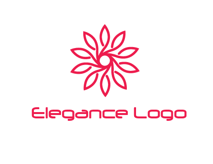 abstract daisy flower logo