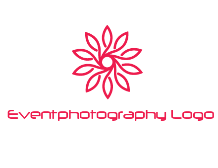 abstract daisy flower logo
