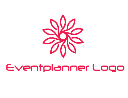abstract daisy flower logo