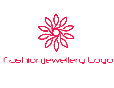 abstract daisy flower logo