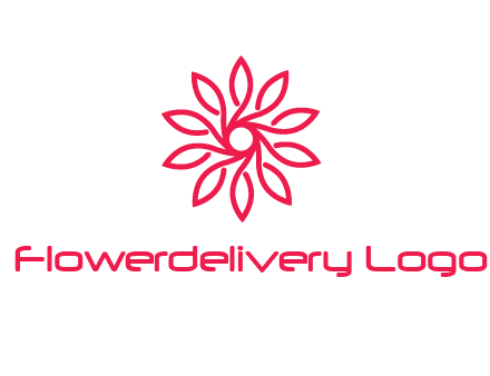 abstract daisy flower logo