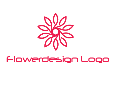 abstract daisy flower logo