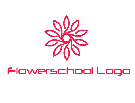 abstract daisy flower logo