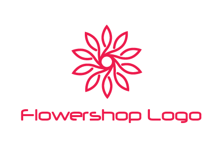 abstract daisy flower logo