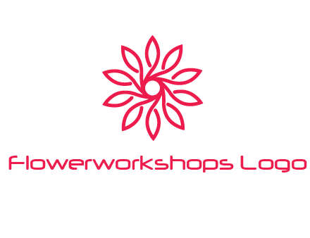 abstract daisy flower logo