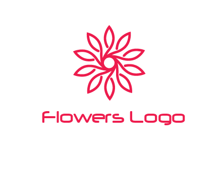 abstract daisy flower logo
