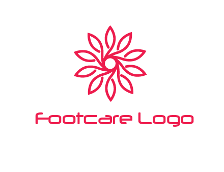 abstract daisy flower logo