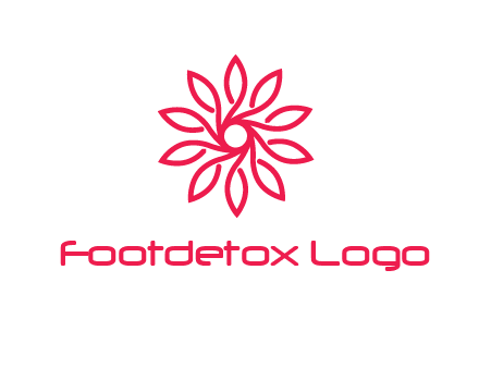 abstract daisy flower logo