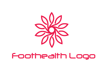 abstract daisy flower logo