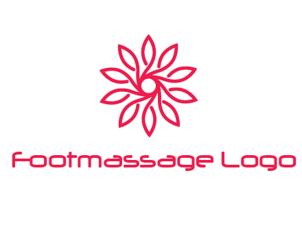 abstract daisy flower logo