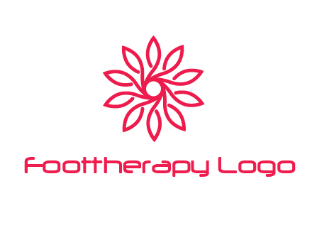 abstract daisy flower logo