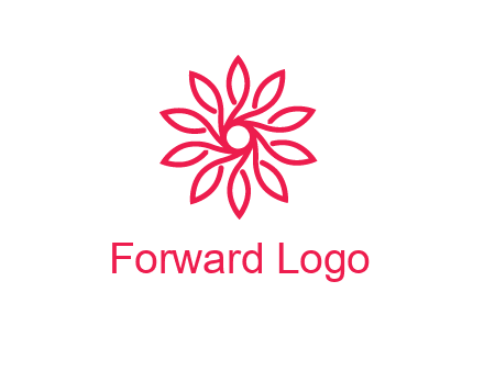 abstract daisy flower logo