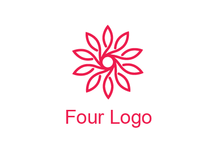 abstract daisy flower logo