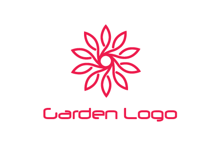 abstract daisy flower logo