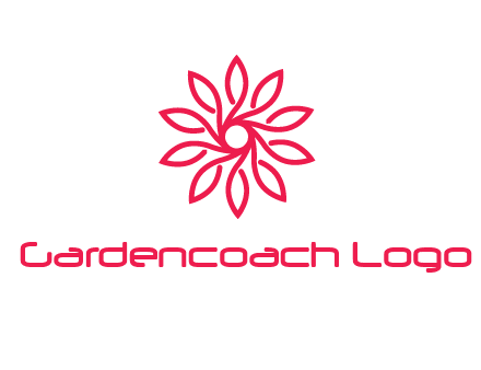 abstract daisy flower logo