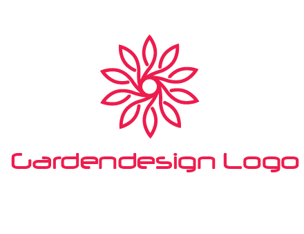 abstract daisy flower logo