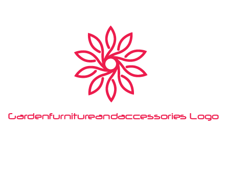 abstract daisy flower logo