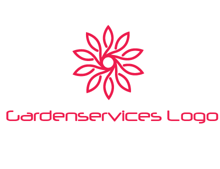 abstract daisy flower logo