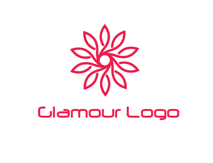 abstract daisy flower logo