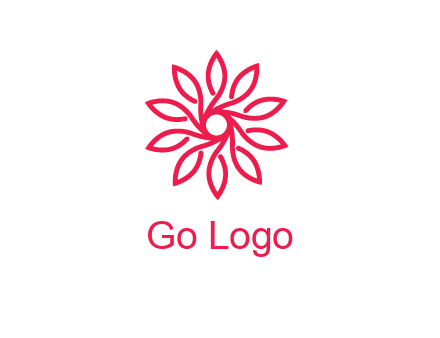 abstract daisy flower logo