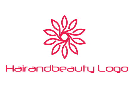abstract daisy flower logo