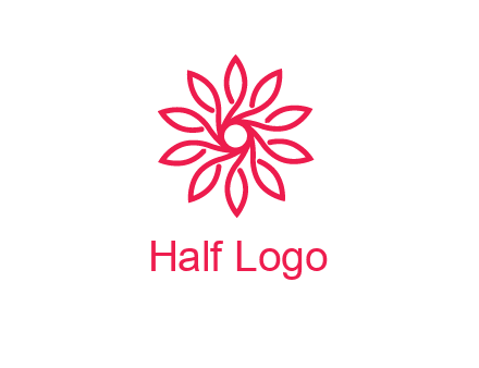 abstract daisy flower logo