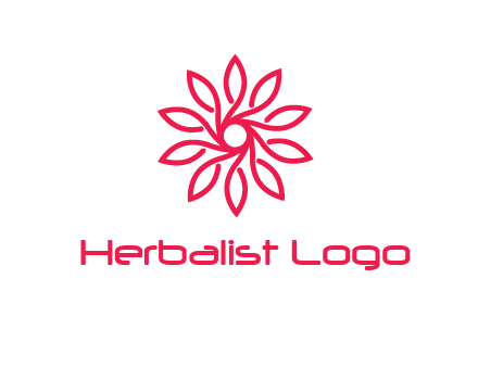 abstract daisy flower logo