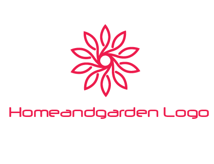 abstract daisy flower logo