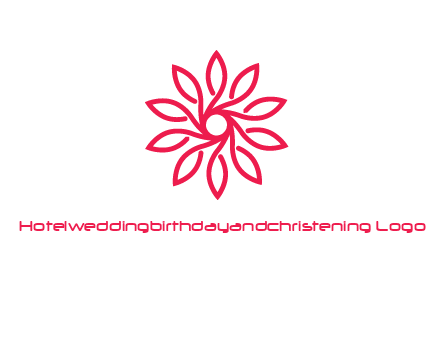 abstract daisy flower logo