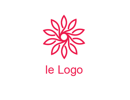 abstract daisy flower logo