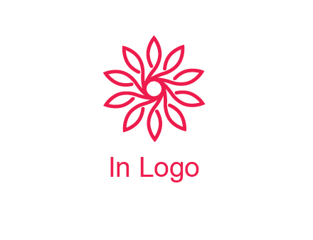 abstract daisy flower logo