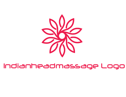 abstract daisy flower logo
