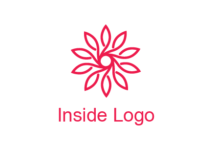 abstract daisy flower logo