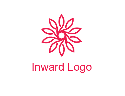 abstract daisy flower logo